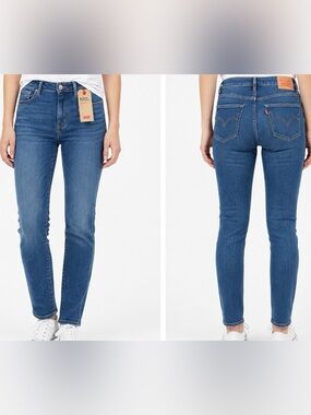 LEVI’S Women’s Mid Rise Blue Classic Straight Hyper-soft Jeans.  NWT